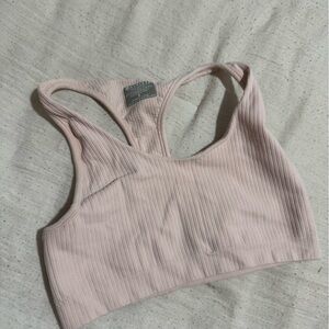 Athleta Women's Blush Ribbed Sports Bra